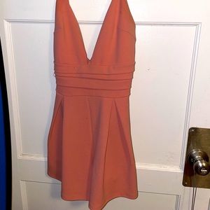 Salmon pink jumper dress